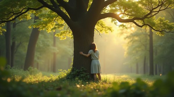 Enlacer un arbre : pourquoi ce geste apaise vraiment le système nerveux
